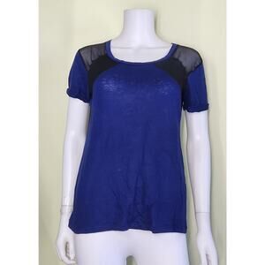 Sandro Paris Crewneck Tee Womens Size 2 Linen Silk Blend Luxe Basic